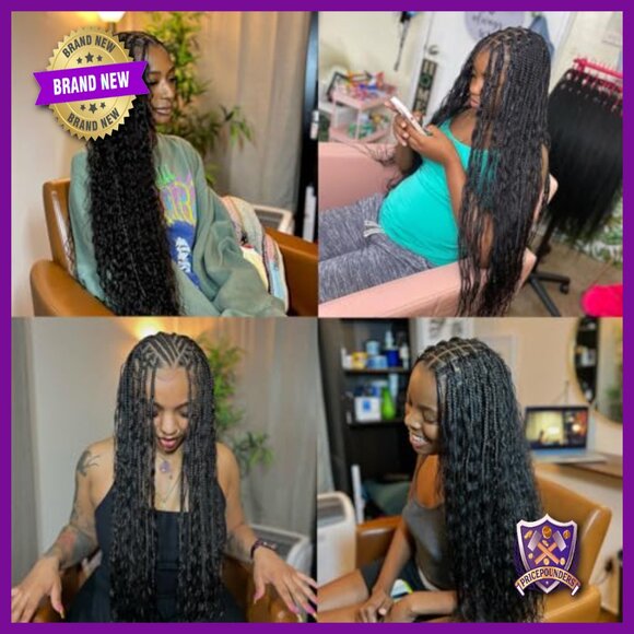 18 Inch Brazilian Human Hair Extensions Bundle, Super Wave Texture for Braiding main image 5
